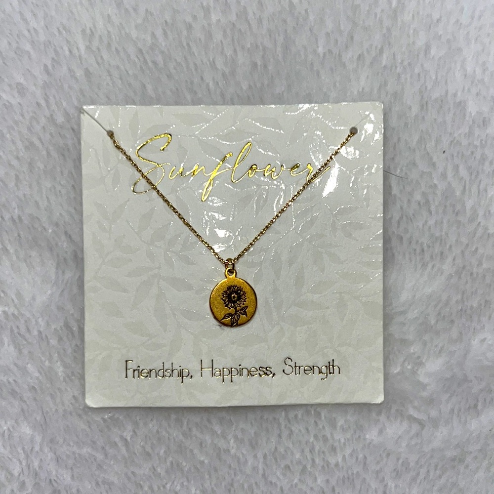 Gold Sunflower necklace